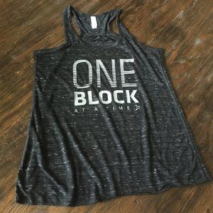 OrangeTheory ONE BLOCK flowy tank BLACK MARBLE